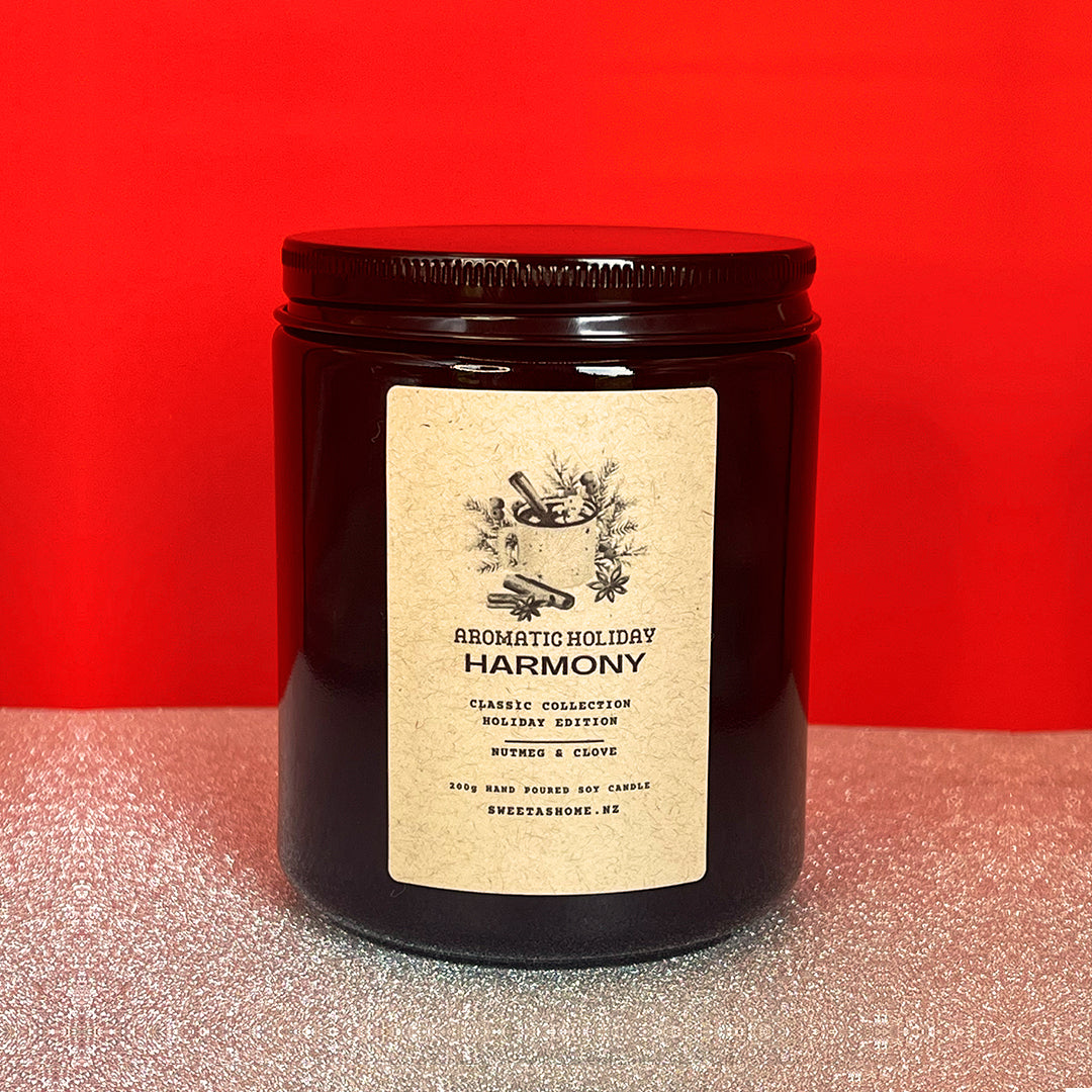 Sweet as Home Aromatic Holiday Harmony (Nutmeg and Clove) Soy Wax Scented Candle