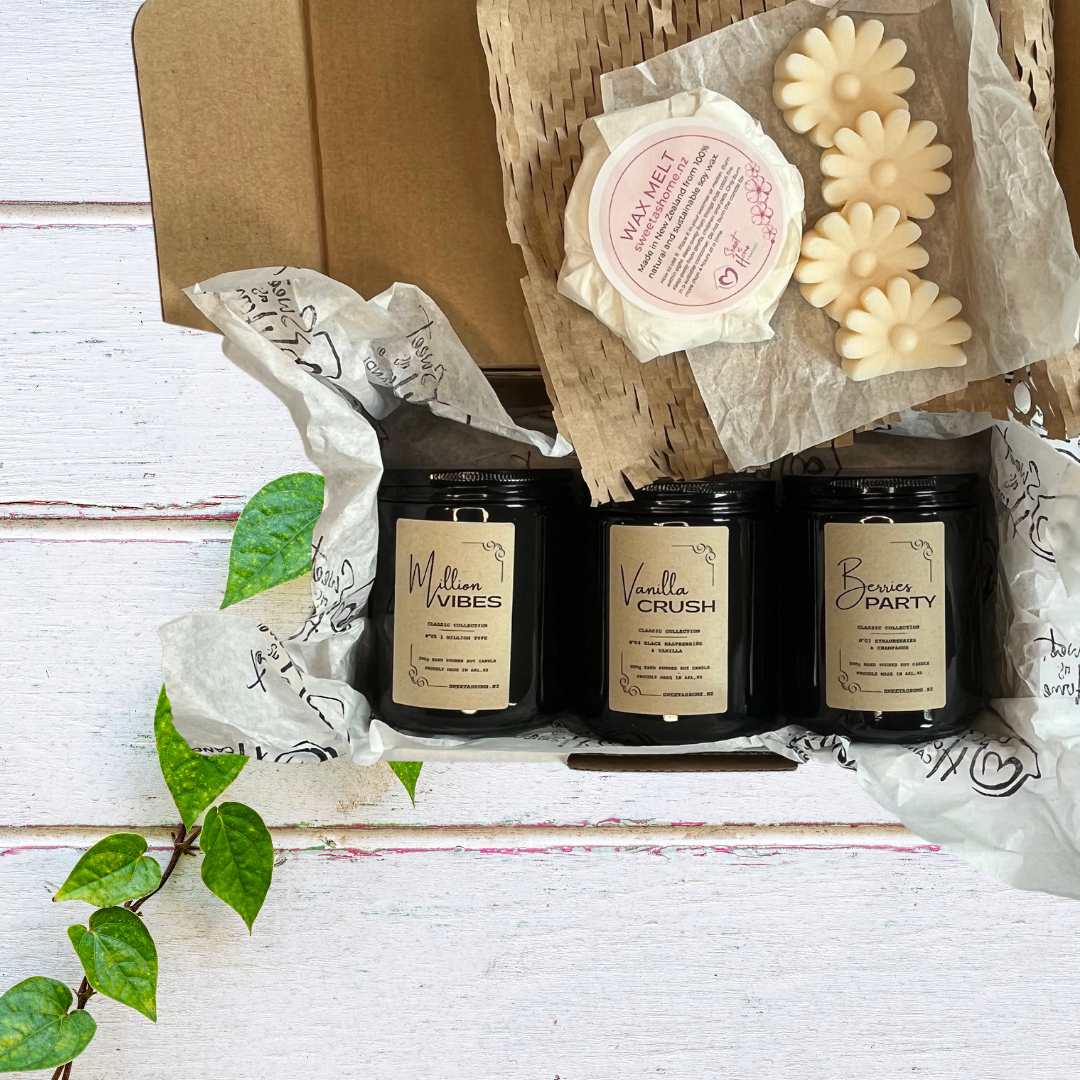 Classic Candle Trio Set Plus (Jars + Shape + Melt Soy Wax Scented Candles)