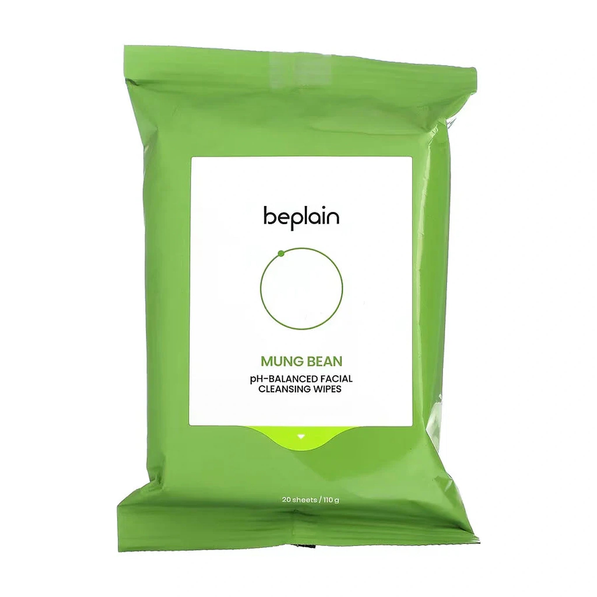 Be Plain. Mung Bean pH Balanced Facial Cleansing Wipes (20pcs) | Lady Bonita | Korean beauty NZ