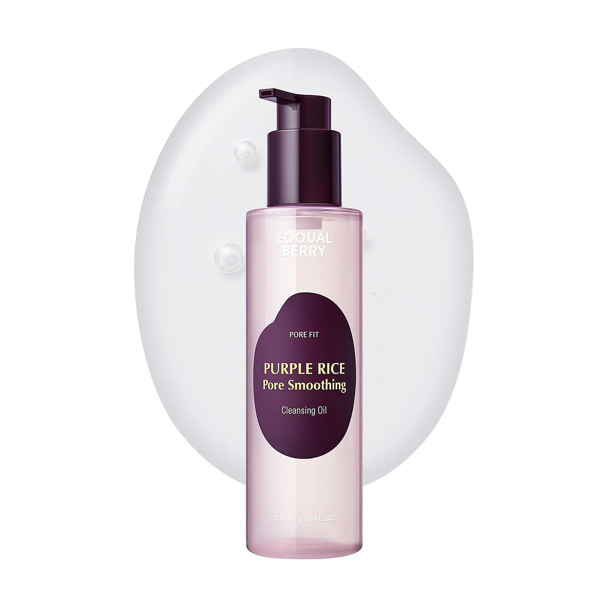 Eqqualberry. Purple Rice Pore Smoothing Cleansing Oil 200ml | Lady Bonita | Korean beauty NZ