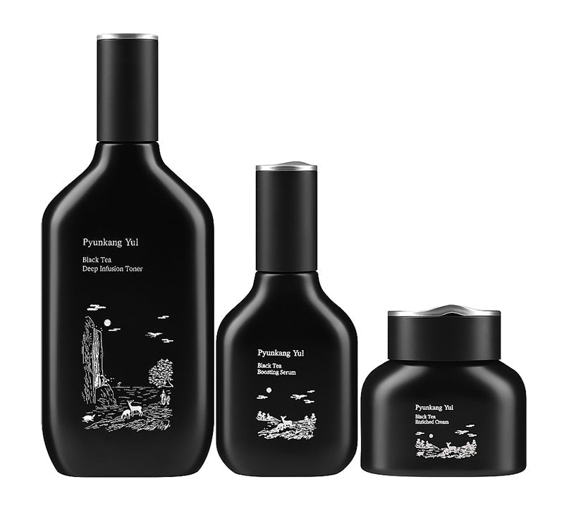 Pyunkang Yul. Black Tea Line Gift Set (Toner, Serum & Cream)