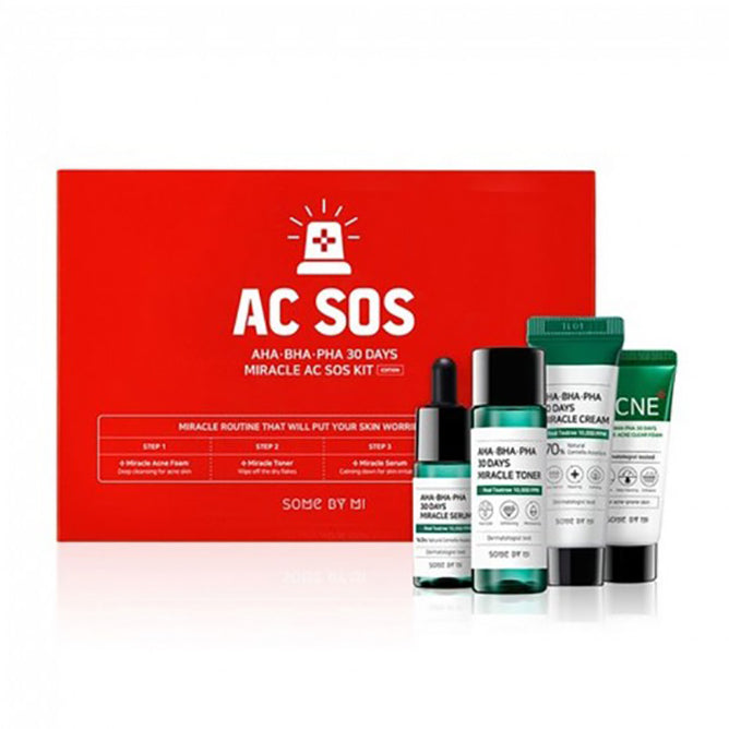 Some By Mi. AHA BHA PHA 30 Days Miracle AC SOS Kit (4 Pcs)