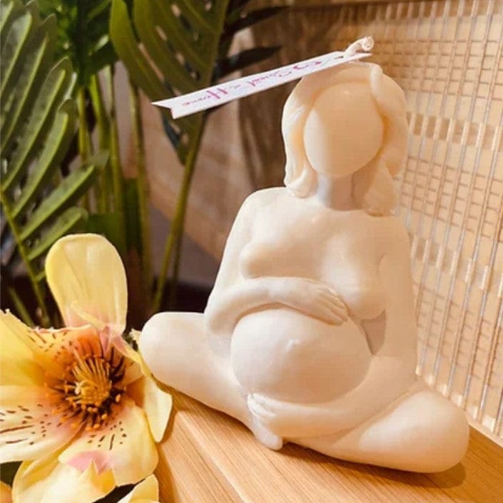 Fruit Of Life Expectant Mother Shape Candle - Lady Bonita