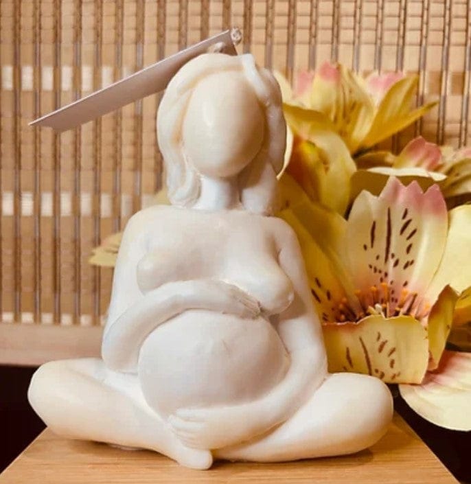 Fruit Of Life Expectant Mother Shape Candle - Lady Bonita
