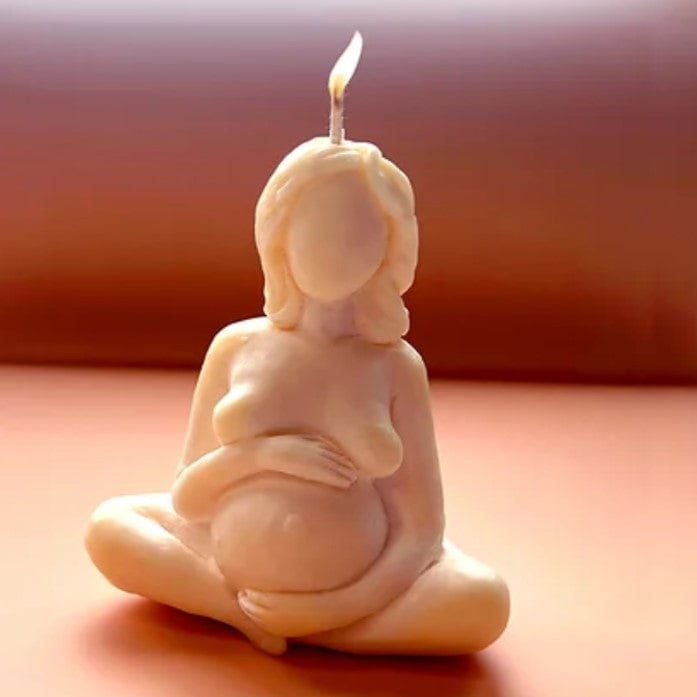 Fruit Of Life Expectant Mother Shape Candle Unscented - Lady Bonita
