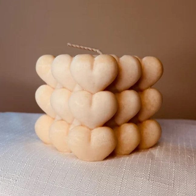 Heart Bubble Shape Candle Unscented - Lady Bonita
