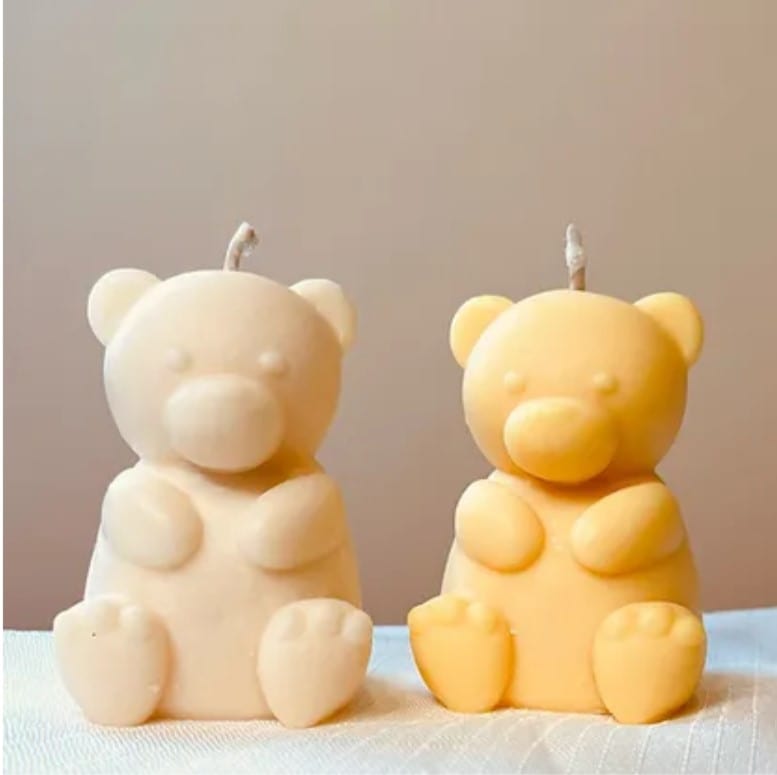 Little Teddy Shape Candle Unscented - Lady Bonita