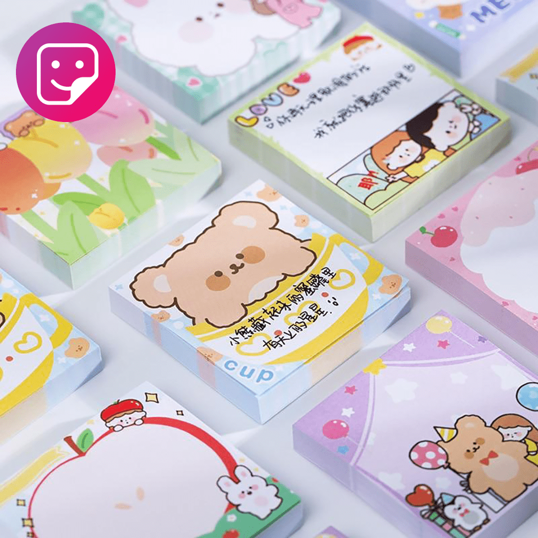 100pcs Cute Animal Sticky notes ( Bear / Bunny) Sticky Notes - Lady Bonita
