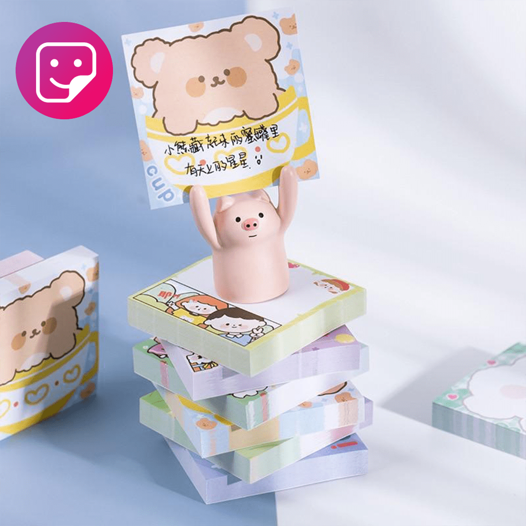 100pcs Cute Animal Sticky notes ( Bear / Bunny) Sticky Notes - Lady Bonita