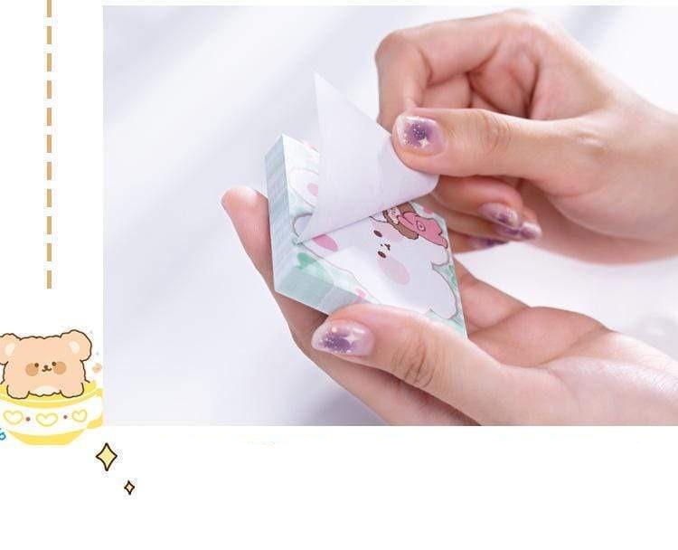 100pcs Cute Sticky notes ( Bear / Bunny) Sticky Notes - Lady Bonita