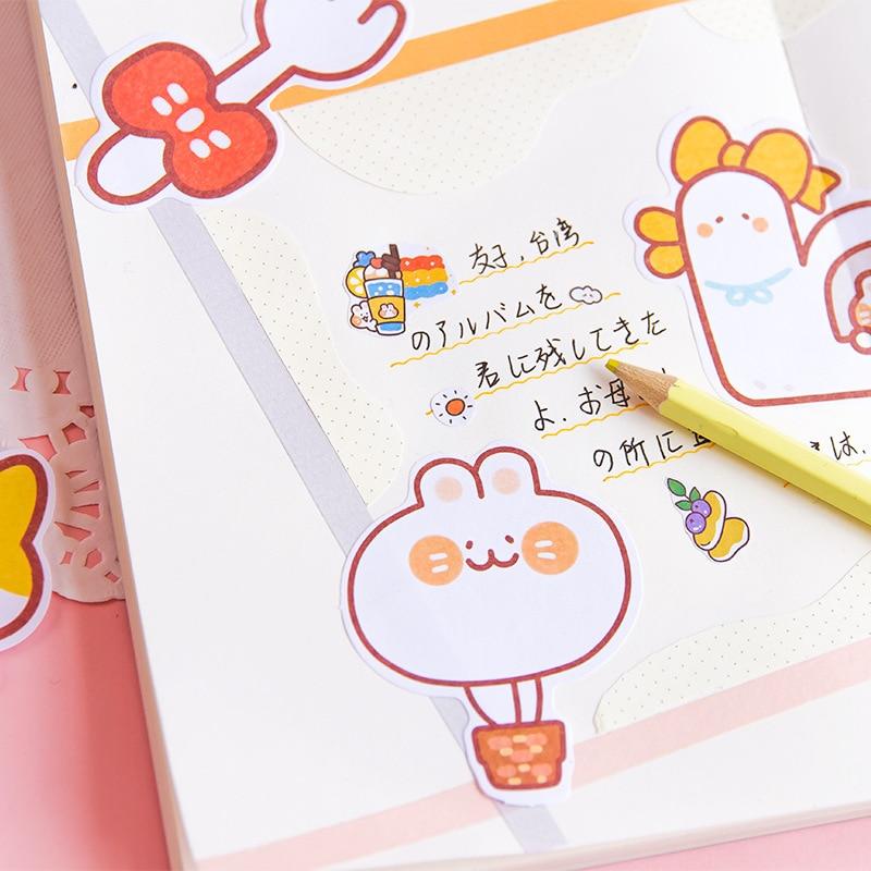 30 Pcs Cute Cartoon Decorative Message Sticky type Decorative Stickers - Lady Bonita