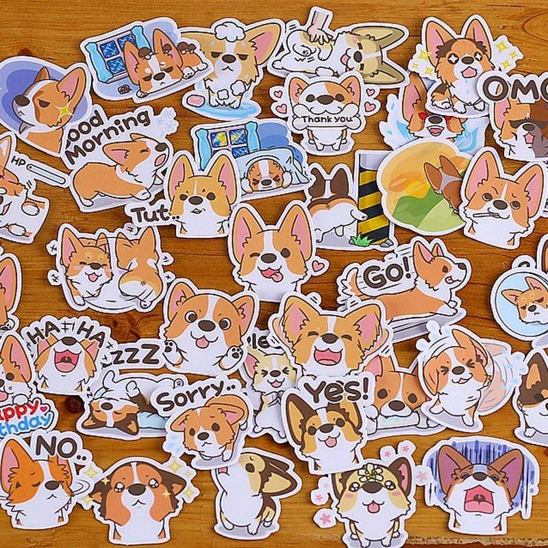 33pcs Expressions of a Corgi Dogs Stickers Decorative Stickers - Lady Bonita