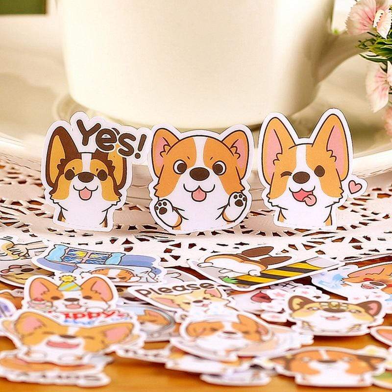 33pcs Expressions of a Corgi Dogs Stickers Decorative Stickers - Lady Bonita