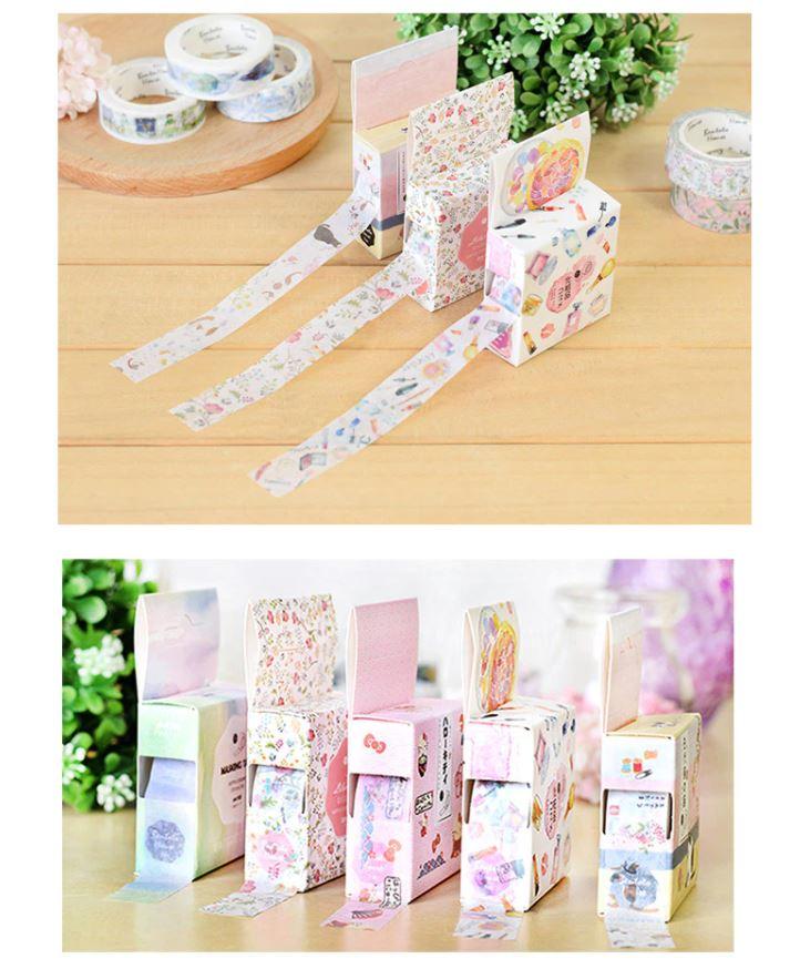 Colorful Creative Washi Tapes ( Doughnuts / Feather - Lady Bonita