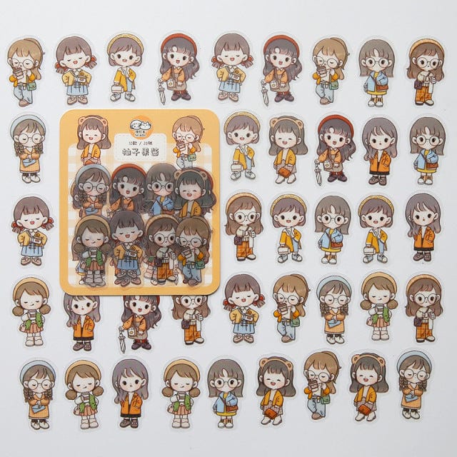 Kawaii Girl Stickers [40 Sheets] Decorative Stickers G - Lady Bonita