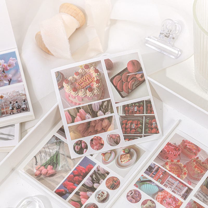 MOHAMM 40 Sheets Creative Landscape Sticker Book for DIY Art Crafts Diary Notebook Planners Collage Material Journaling - Lady Bonita