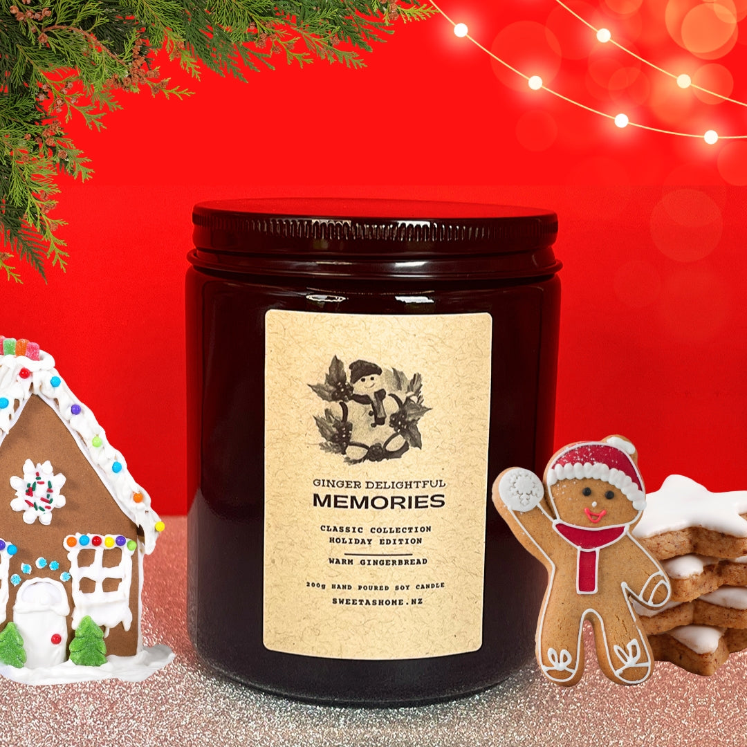 Sweet as Home Ginger Delightful Memories (Warm Gingerbread) Soy Wax Scented Candle