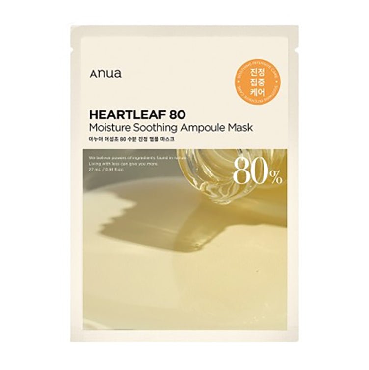 Anua. Heartleaf 80 Moisture Soothing Ampoule Mask 27ml