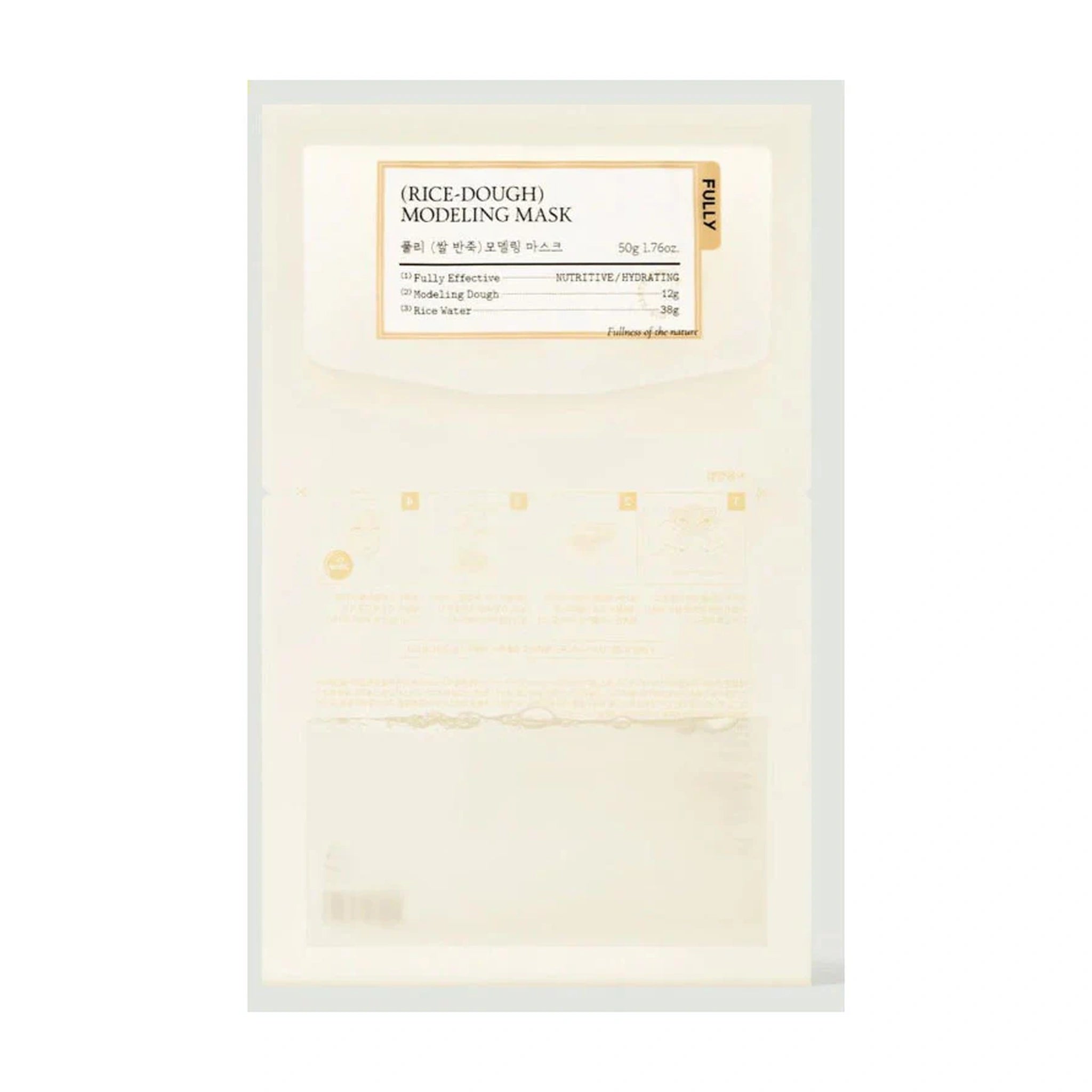 Fully. Rice Dough Modeling Mask 50g [1 Mask] | Lady Bonita | Korean beauty NZ
