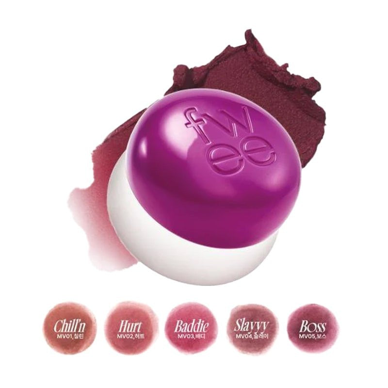 Fwee. Lip & Cheek Blurry Pudding Pot 5g [RD05 Greedy] | Lady Bonita | Korean beauty NZ