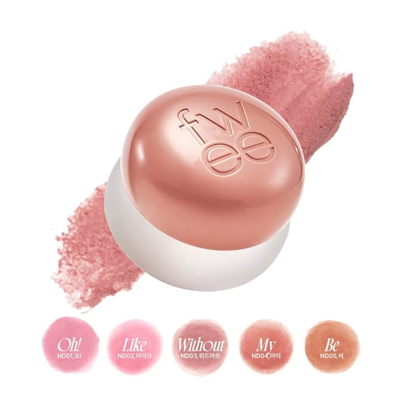 Fwee. Lip & Cheek Blurry Pudding Pot 5g [MV01 Chill'n] | Lady Bonita | Korean beauty NZ