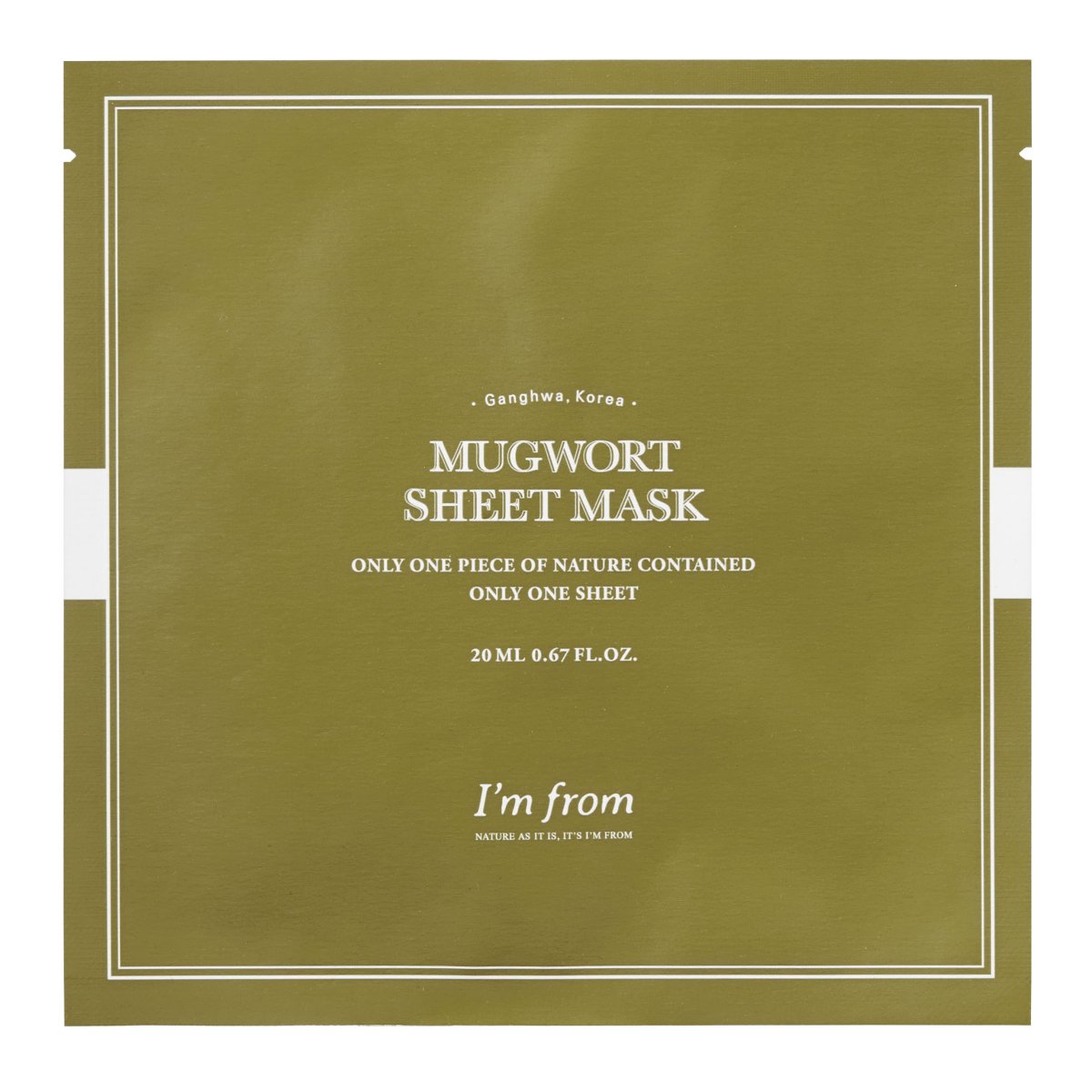 I'm From. Mugwort Sheet Mask
