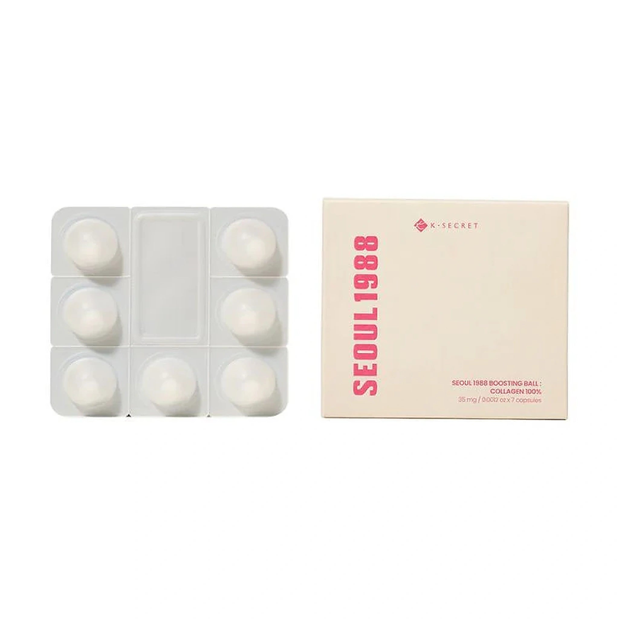 K-Secret. Seoul 1988 Boosting Ball : Collagen 100% (0.0012oz * 7 capsules) | Lady Bonita | Korean beauty NZ