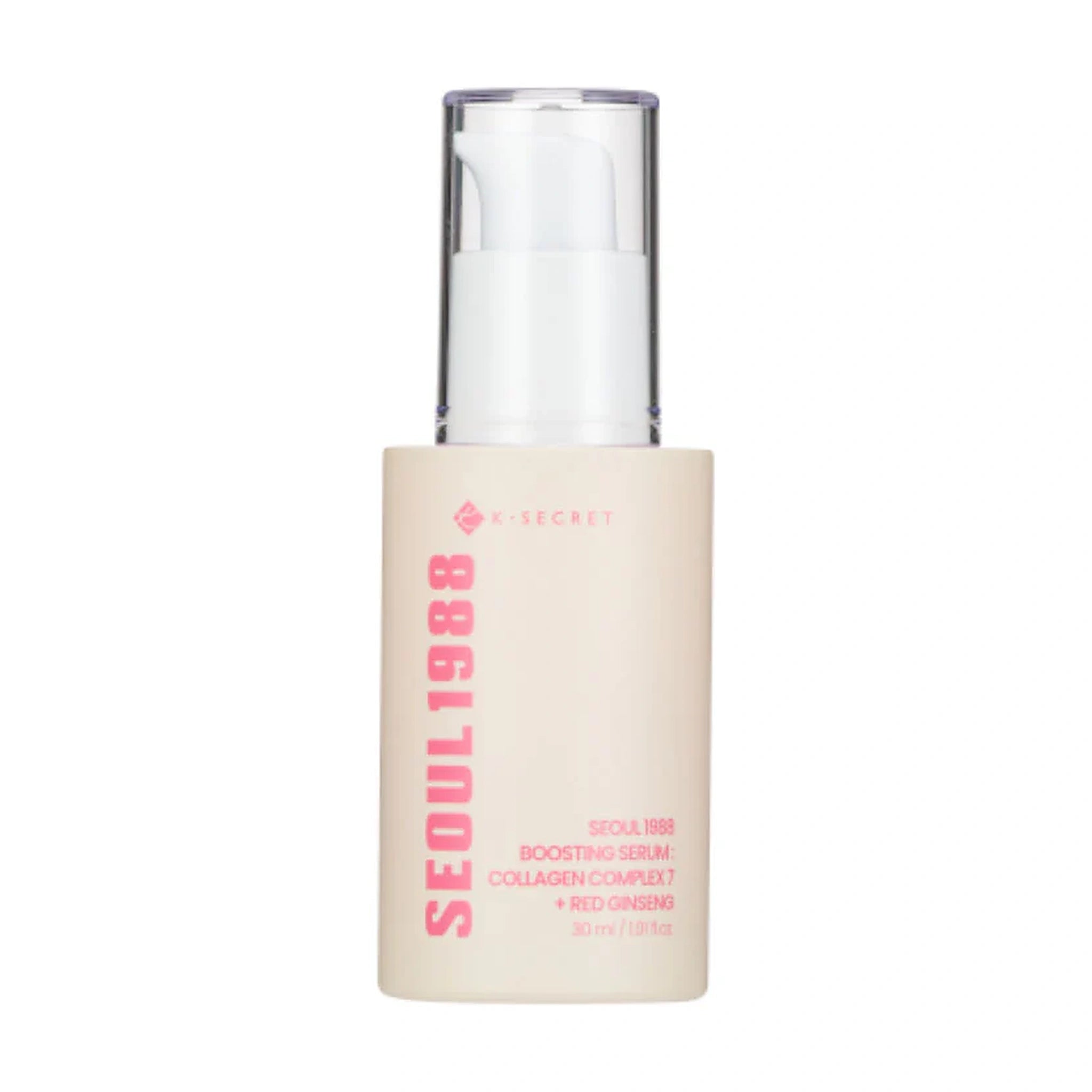 K-Secret. SEOUL 1988 Boosting Serum : Collagen Complex 7 + Red Ginseng 30ml | Lady Bonita | Korean beauty NZ