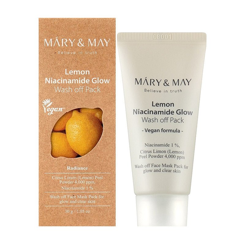 Mary & May. Lemon Niacinamide Glow Wash-Off Pack 30g