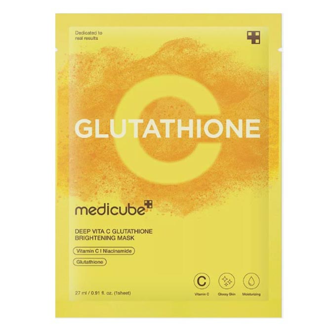 Medicube. Deep Vita C Glutathione Brightening Mask 27ml
