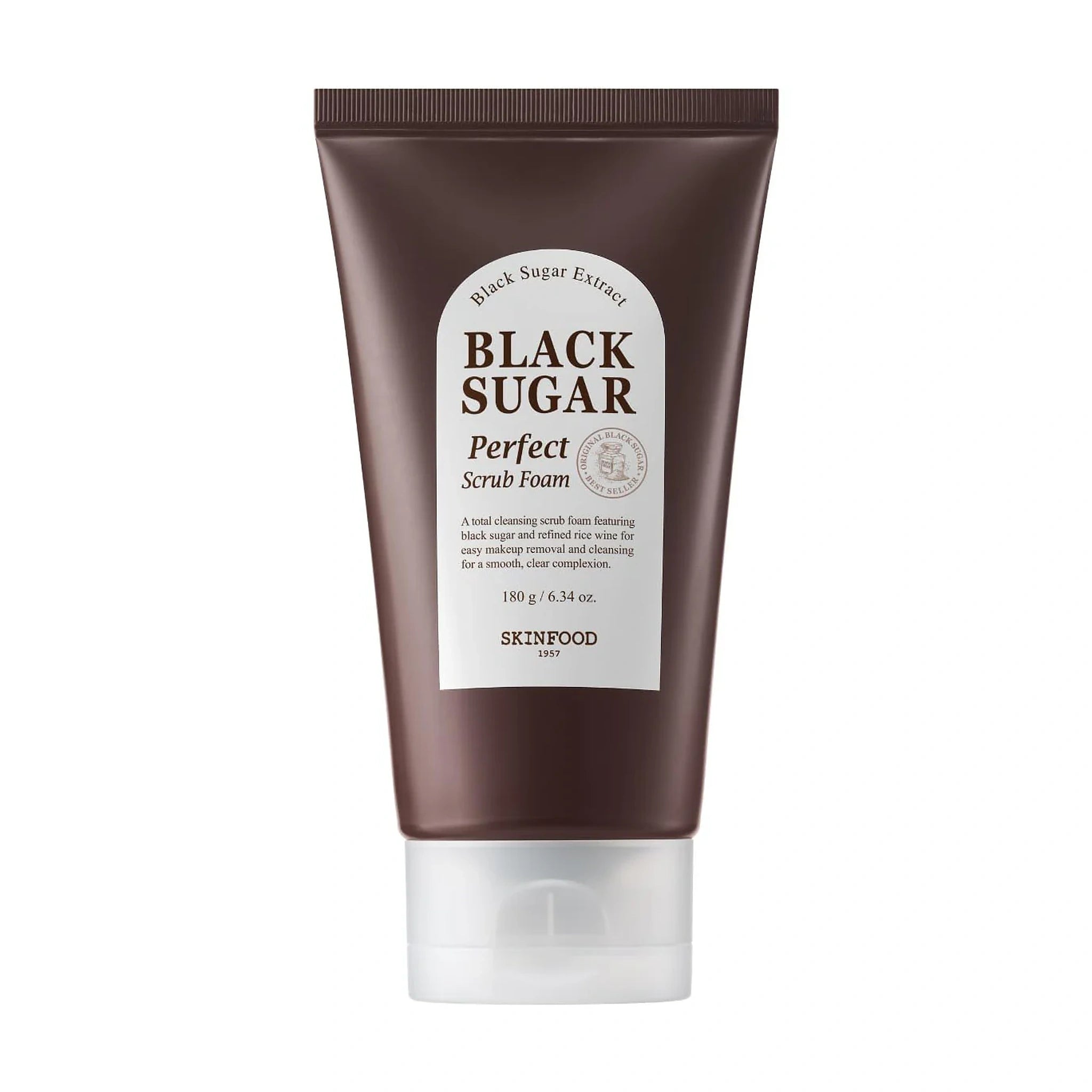 Skinfood. Black Sugar Perfect Scrub Foam 180g | Lady Bonita | Korean beauty NZ