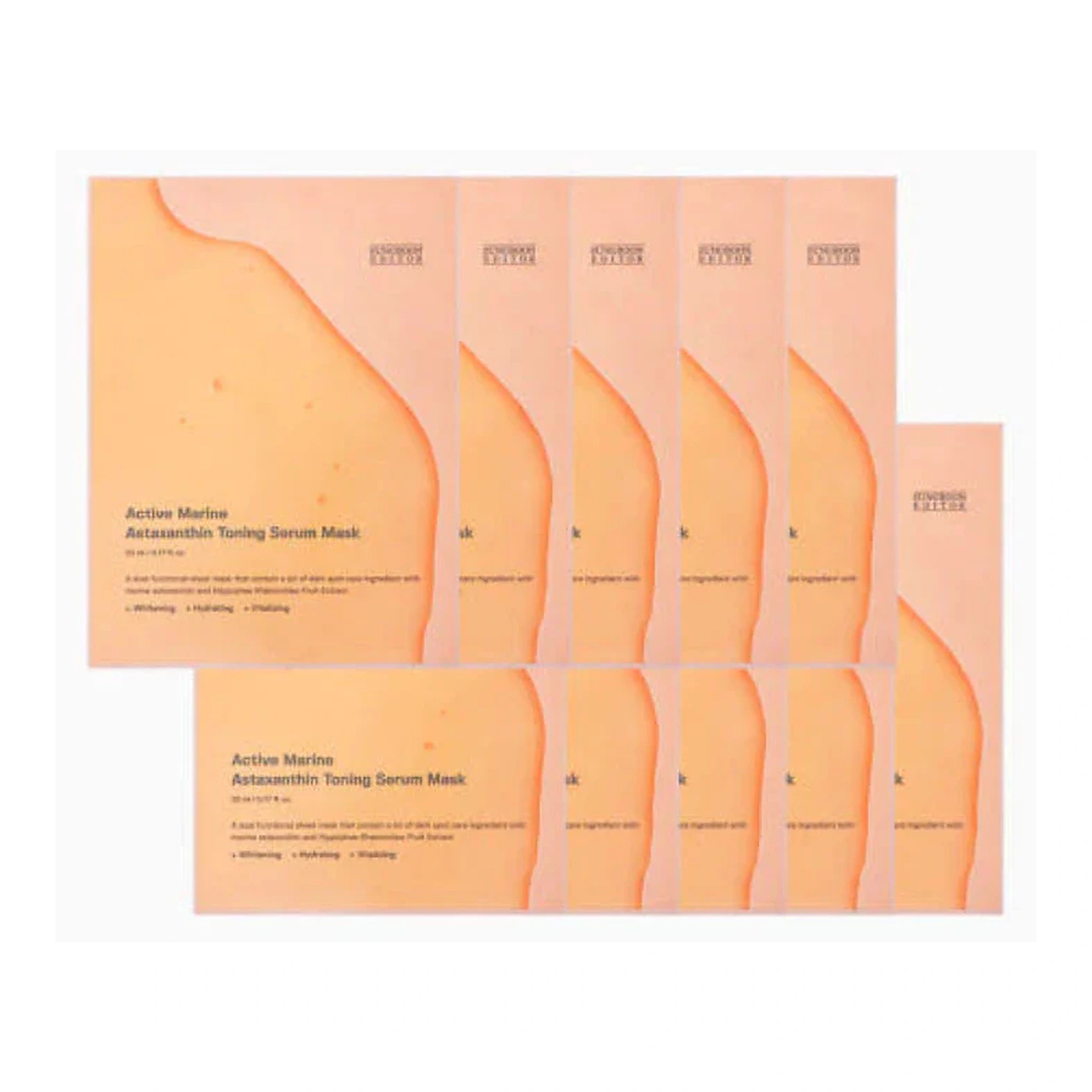 Sungboon Editor. Active Marine Astaxanthin Toning Serum Mask 23ml [1 Mask] | Lady Bonita | Korean beauty NZ