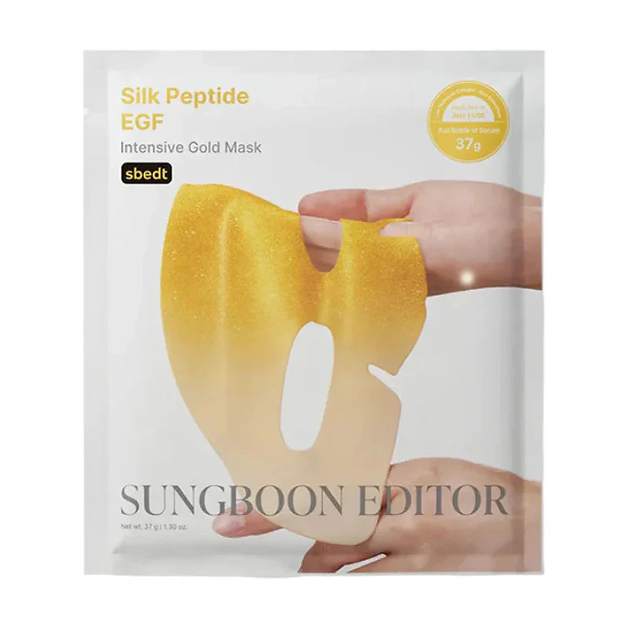 Sungboon Editor. Silk Peptide EGF Intensive Gold Mask 37g [1 Box (4 Masks)] | Lady Bonita | Korean beauty NZ