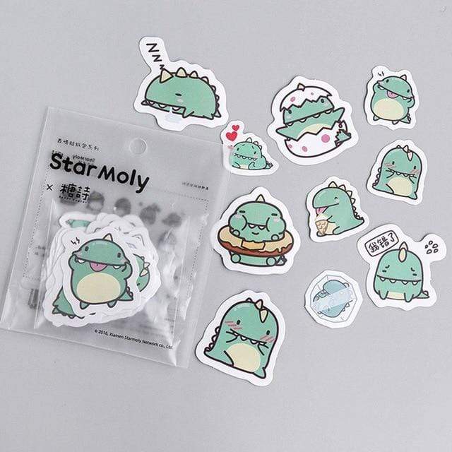 40 PCS  Adorable Cartoon Stickers (Little Dragon / Hamster / Kitty) Decorative Stickers Little Dragon - Lady Bonita