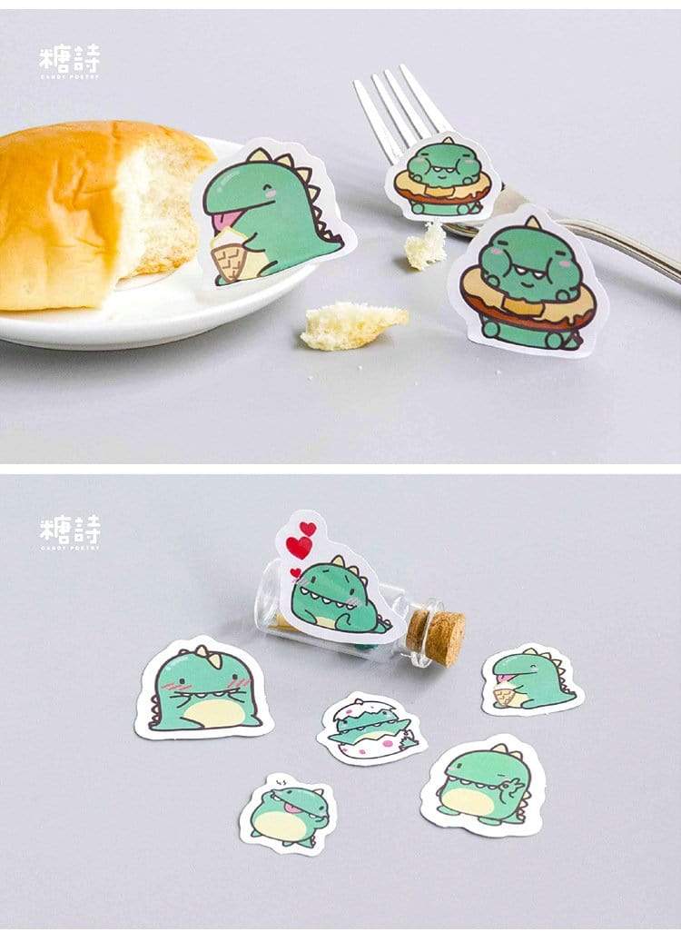 40 PCS  Adorable Cartoon Stickers (Little Dragon / Hamster / Kitty) Decorative Stickers - Lady Bonita