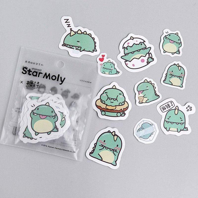 40 PCS  Adorable Cartoon Stickers (Little Dragon / Hamster / Kitty) Decorative Stickers - Lady Bonita