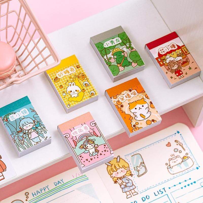 50 Sheets Adorable Cartoon Stickers Decorative Stickers - Lady Bonita