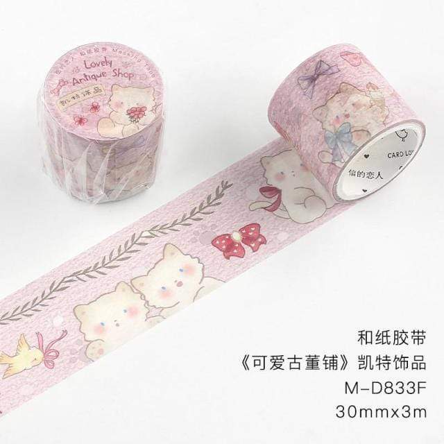 Adorable Friends Washi Tape (Kitty / Bear/ Bunny/ Teddy) Washi Tapes Kitty - Lady Bonita