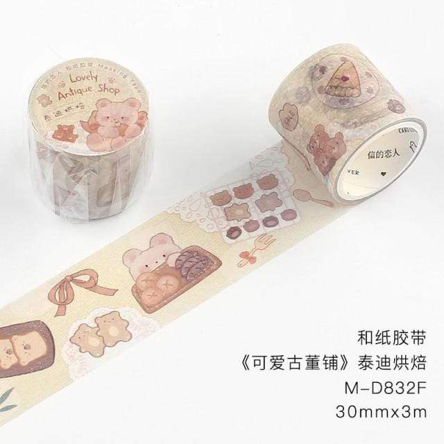Adorable Friends Washi Tape (Kitty / Bear/ Bunny/ Teddy) Washi Tapes Teddy - Lady Bonita