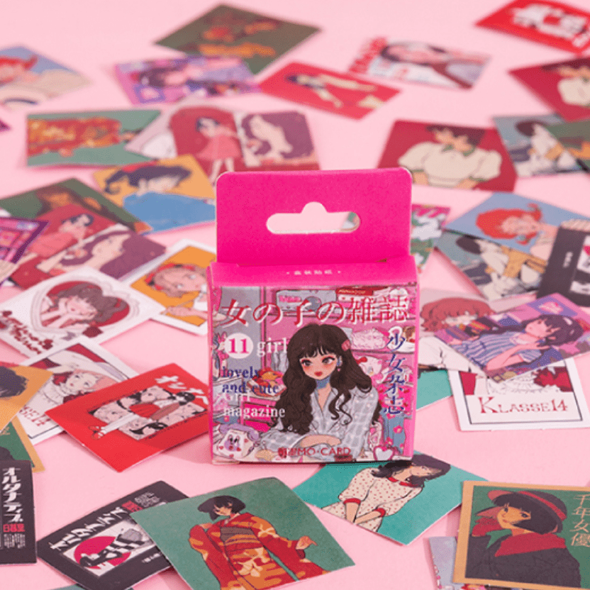 Anime Busy Girl Stickers [46 pcs] Decorative Stickers - Lady Bonita