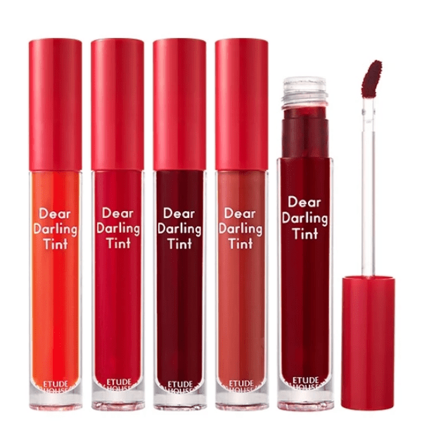 Etude House. Dear Darling Water Gel Tint [#PK002 Plum Red] Lip Makeup - Lady Bonita