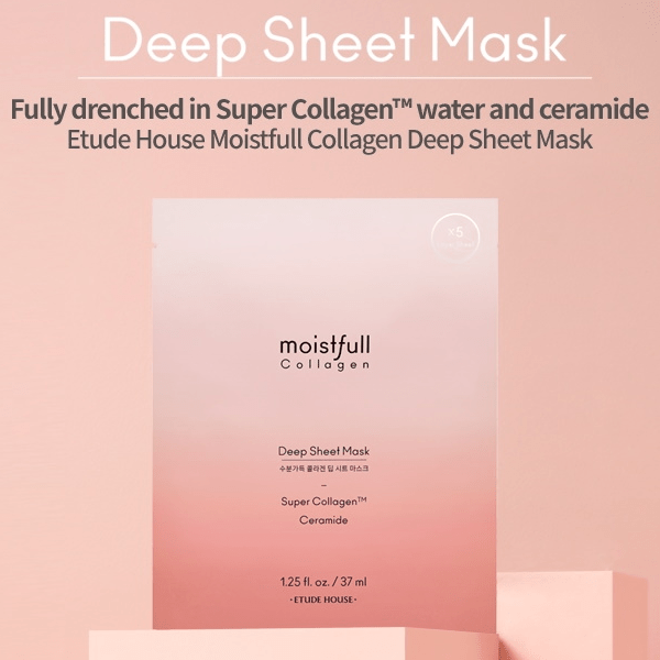 Etude House. Moistfull Collagen Deep Sheet Mask SHEET MASK - Lady Bonita