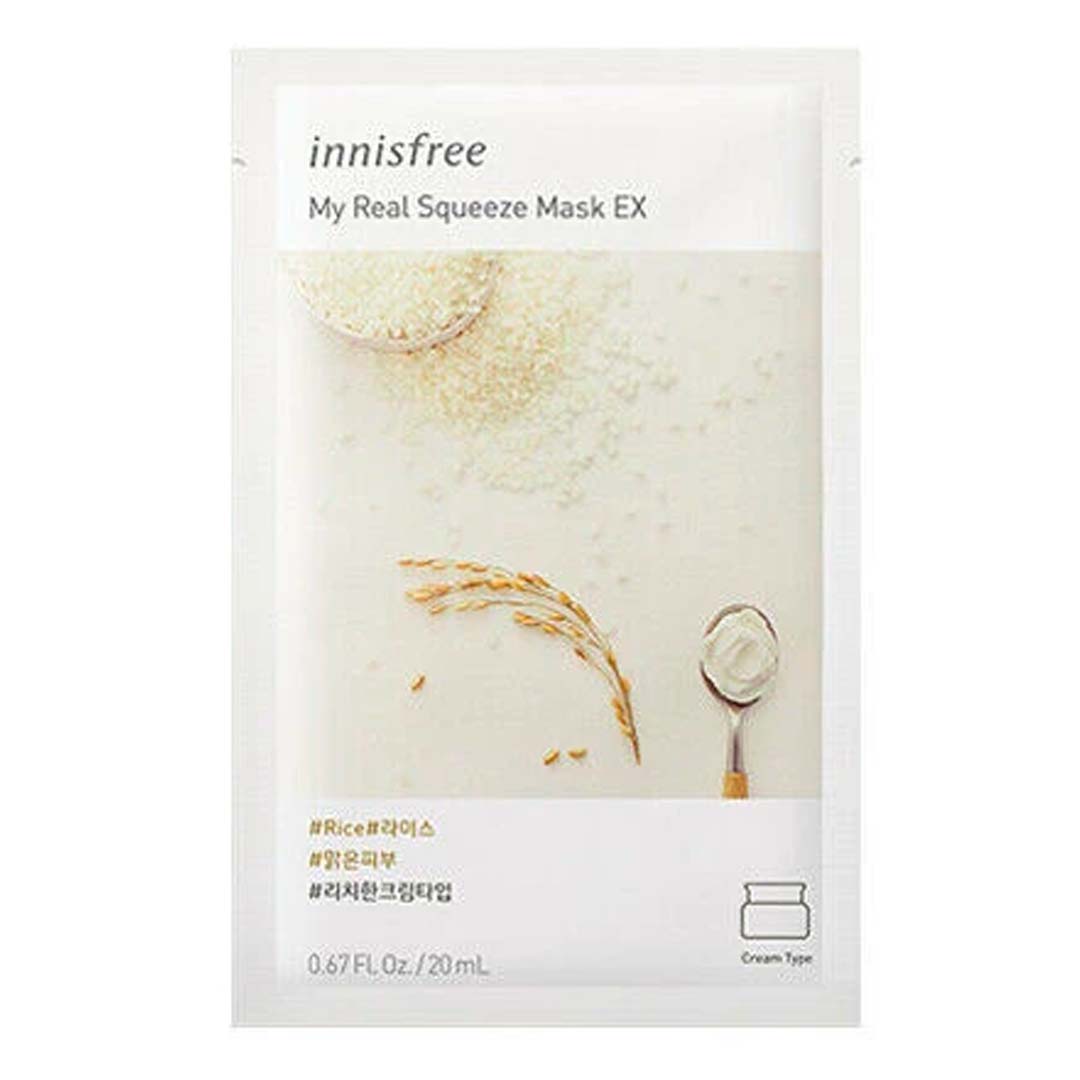 Innisfree. My Real Squeeze Mask EX [Rice] SHEET MASK - Lady Bonita