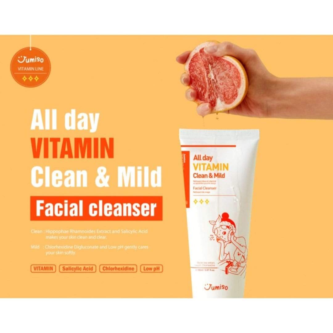 Jumiso. All day Vitamin Clean & Mild Facial Cleanser 150ml GEL CLEANSER - Lady Bonita