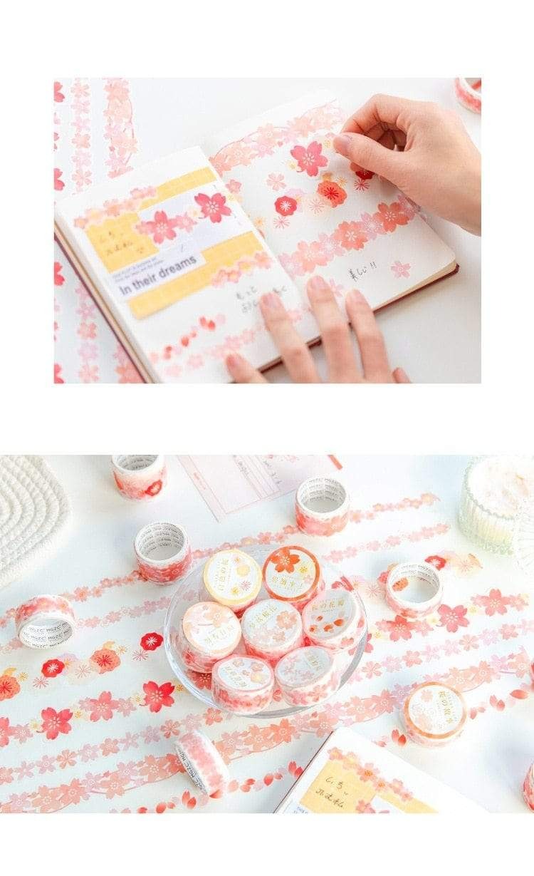 Sakura Flower Petals Washi Tapes - Lady Bonita