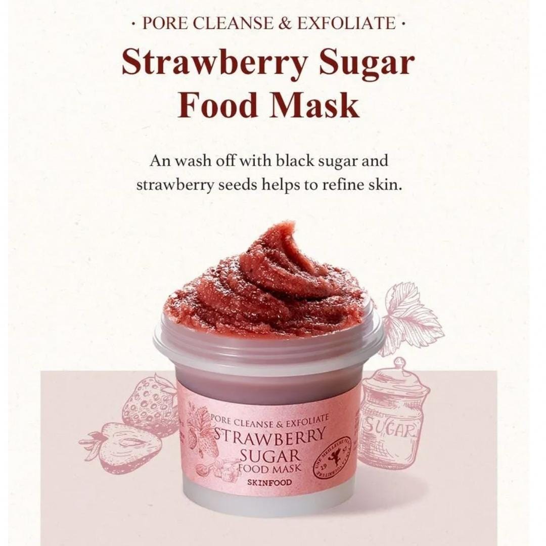 Skinfood. Strawberry Sugar Food Mask Skin Care Masks & Peels - Lady Bonita